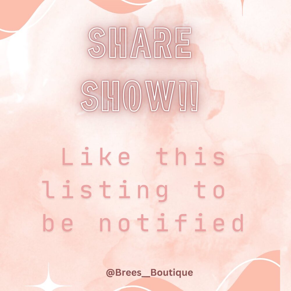 ✨✨Like this listing for updates on Live share shows!🎉